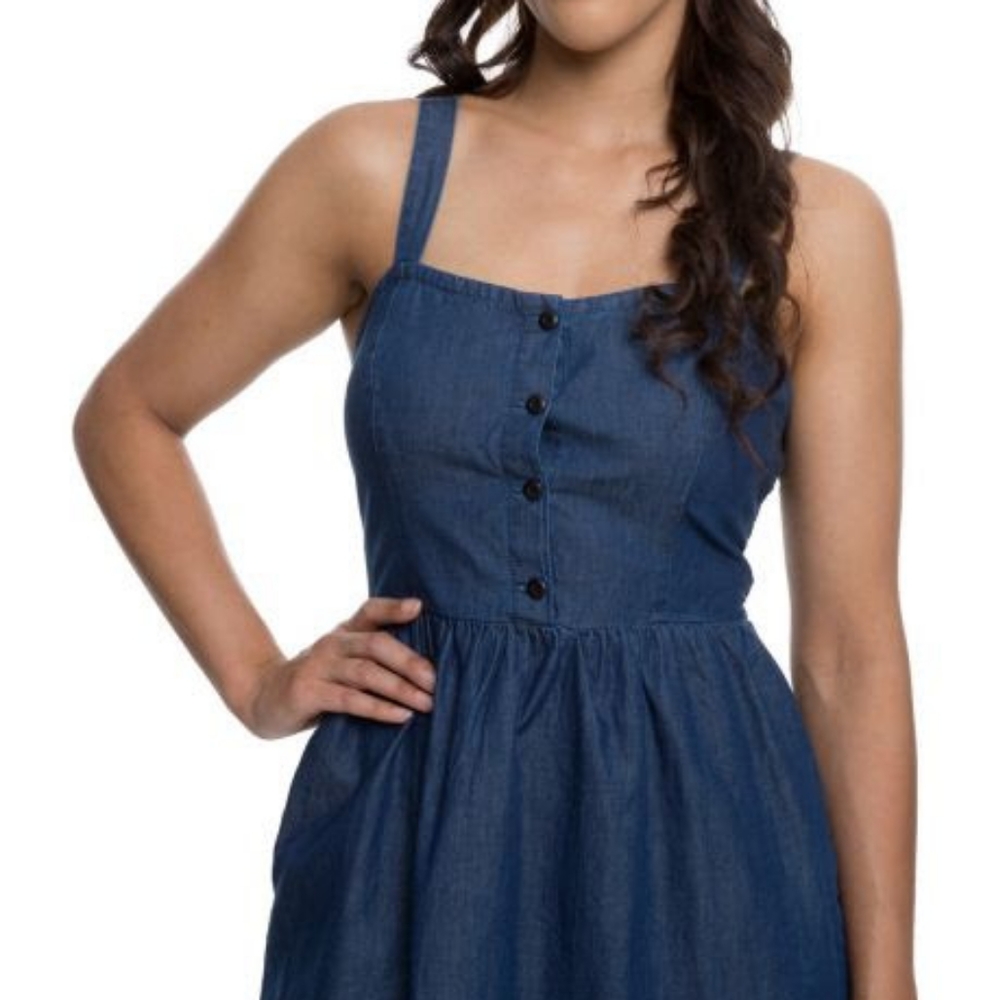 Vans Womens Denim Summer Dress (Vintage Blue) - Picture 2 of 10